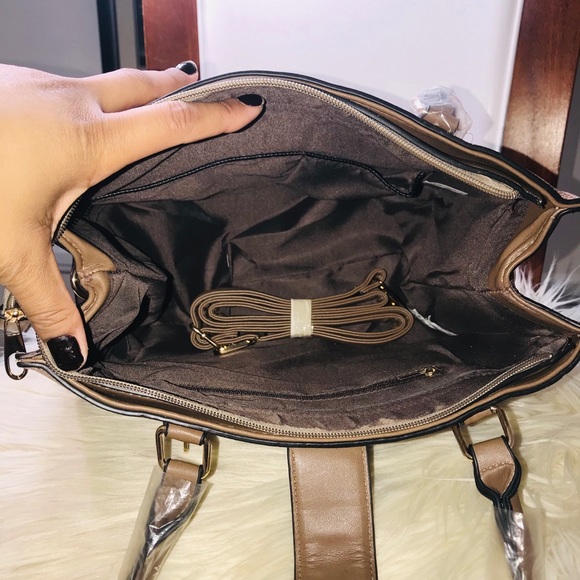 Jolene Couture.  Bags Brown and red bag with quite - Picture 3 of 5